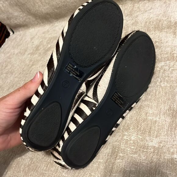 Talbots Zebra Print Calf Hair Flats - Picture 7 of 9